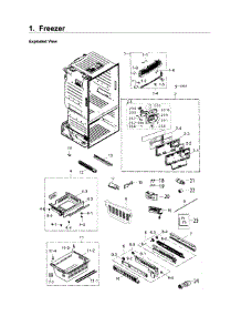Freezer parts for Samsung Refrigerator RF263BEAEWW/AA-00 from AppliancePartsPros.com