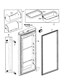 Right Door parts for Samsung Refrigerator RF268ABPN/XAA-00 from AppliancePartsPros.com