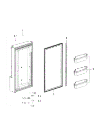 Freezer Door L parts for Samsung Refrigerator RF32FMQDBSR/AA-11 from AppliancePartsPros.com