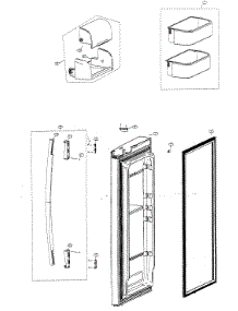 Refrigerator Door Right parts for Samsung Refrigerator RF266ABRS/XAA-00 from AppliancePartsPros.com