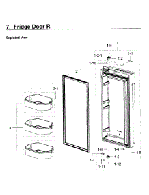 Fridge Door R parts for Samsung Refrigerator RF23J9011SR/AA-07 from AppliancePartsPros.com