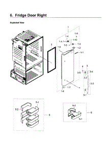 Fridge Door R parts for Samsung Refrigerator RF23HCEDBSR/AA-09 from AppliancePartsPros.com