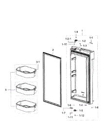 Fridge Door R parts for Samsung Refrigerator RF23J9011SR/AA-03 from AppliancePartsPros.com