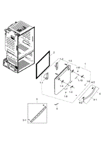 Freezer Door parts for Samsung Refrigerator RF23HCEDBSR/AA-00 from AppliancePartsPros.com