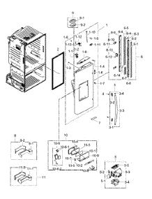 Fridge Door L parts for Samsung Refrigerator RF23HCEDBSR/AA-00 from AppliancePartsPros.com