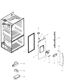 Left Door parts for Samsung Refrigerator RF268ACWP/XAA-01 from AppliancePartsPros.com