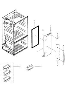 Right Door parts for Samsung Refrigerator RF268ACWP/XAA-01 from AppliancePartsPros.com