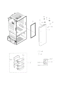 Fridge Door L parts for Samsung Refrigerator RF263BEAEBC/AA-02 from AppliancePartsPros.com