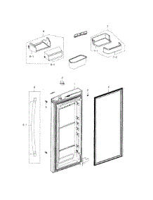 Fridge Door R parts for Samsung Refrigerator RFG237AAWP/XAA-01 from AppliancePartsPros.com