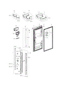 Fridge Door L parts for Samsung Refrigerator RFG237AAWP/XAA-01 from AppliancePartsPros.com