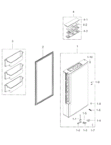 Freezer Door R parts for Samsung Refrigerator RF24J9960S4/AA-03 from AppliancePartsPros.com