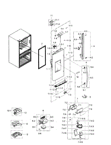 Left Door parts for Samsung Refrigerator RF31FMEDBBC/AA-06 from AppliancePartsPros.com