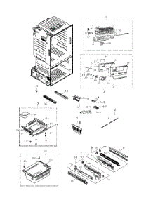 Freezer Assy parts for Samsung Refrigerator RF221NCTASP/AA-00 from AppliancePartsPros.com