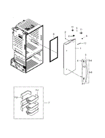 Fridge Door R parts for Samsung Refrigerator RF221NCTASP/AA-00 from AppliancePartsPros.com