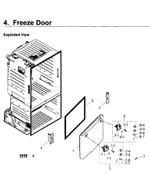 Freezer Door parts for Samsung Refrigerator RF263TEAEWW/AA-03 from AppliancePartsPros.com