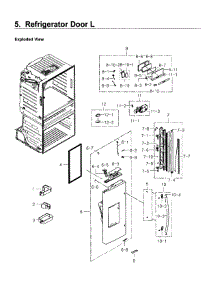Fridge Door L parts for Samsung Refrigerator RF4267HARS/XAA-05 from AppliancePartsPros.com