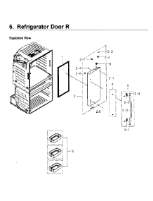 Fridge Door R parts for Samsung Refrigerator RF4267HARS/XAA-05 from AppliancePartsPros.com