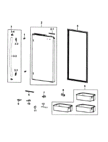 Refrigerator Door R parts for Samsung Refrigerator RF4287HARS/XAA-00 from AppliancePartsPros.com