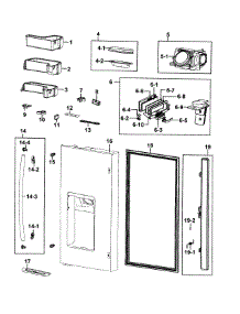 Refrigerator Door L parts for Samsung Refrigerator RF4287HARS/XAA-00 from AppliancePartsPros.com