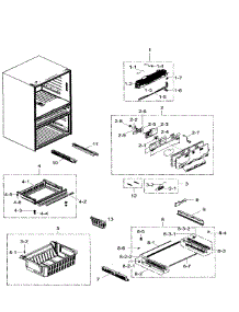 Freezer parts for Samsung Refrigerator RF31FMEDBWW/AA-02 from AppliancePartsPros.com