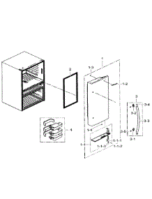 Right Door parts for Samsung Refrigerator RF31FMEDBWW/AA-02 from AppliancePartsPros.com