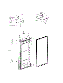 Fridge Door R parts for Samsung Refrigerator RFG237AABP/XAA-04 from AppliancePartsPros.com