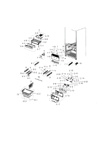 Freezer parts for Samsung Refrigerator RFG237AABP/XAA-04 from AppliancePartsPros.com