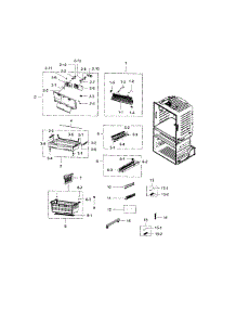 Freezer parts for Samsung Refrigerator RF4289HARS/XAA-03 from AppliancePartsPros.com