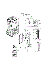 Fridge Door L parts for Samsung Refrigerator RF4289HARS/XAA-03 from AppliancePartsPros.com