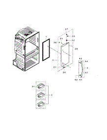 Fridge Door R parts for Samsung Refrigerator RF4289HARS/XAA-03 from AppliancePartsPros.com