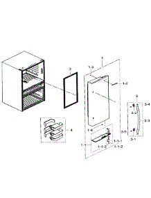 Right Door parts for Samsung Refrigerator RF31FMEDBWW/AA-03 from AppliancePartsPros.com