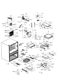 Fridge parts for Samsung Refrigerator RF31FMEDBWW/AA-03 from AppliancePartsPros.com