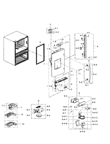 Left Door parts for Samsung Refrigerator RF31FMEDBWW/AA-03 from AppliancePartsPros.com