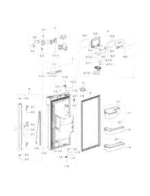 Fridge Door L parts for Samsung Refrigerator RF23J9011SG/AA-04 from AppliancePartsPros.com