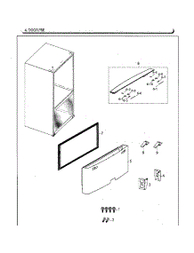 Freezer Door parts for Samsung Refrigerator RF261BEAESG/AA-02 from AppliancePartsPros.com