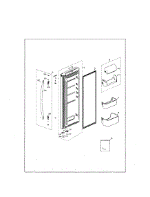 Right Fridge Door parts for Samsung Refrigerator RF20HFENBSG/US-00 from AppliancePartsPros.com