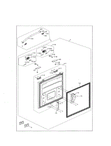 Freezer Door parts for Samsung Refrigerator RF20HFENBSG/US-00 from AppliancePartsPros.com