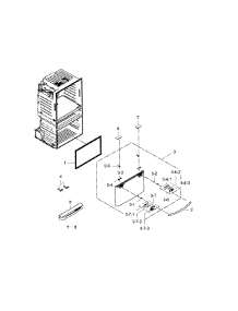 Freezer Door parts for Samsung Refrigerator RF25HMEDBBC/AA-03 from AppliancePartsPros.com
