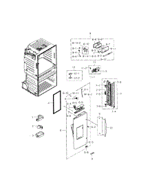 Frdige Door L parts for Samsung Refrigerator RF25HMEDBBC/AA-03 from AppliancePartsPros.com
