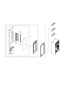 Right Freezer Door parts for Samsung Refrigerator RF22N9781SR/AA-00 from AppliancePartsPros.com