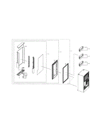 Left Freezer Door parts for Samsung Refrigerator RF22N9781SR/AA-00 from AppliancePartsPros.com
