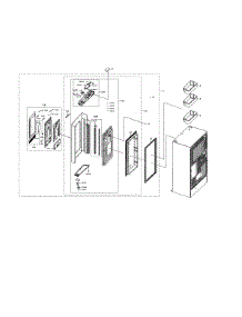 Right Fridge Door parts for Samsung Refrigerator RF22N9781SR/AA-00 from AppliancePartsPros.com