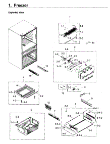 Freezer parts for Samsung Refrigerator RF22KREDBSG/AA-02 from AppliancePartsPros.com