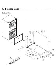 Freezer Door parts for Samsung Refrigerator RF22KREDBSG/AA-02 from AppliancePartsPros.com