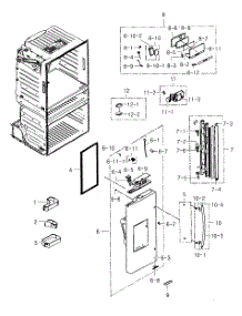 Refrigerator Door L parts for Samsung Refrigerator RF25HMEDBSR/AA-03 from AppliancePartsPros.com