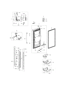 Fridge Door L parts for Samsung Refrigerator RFG297HDWP/XAA-04 from AppliancePartsPros.com