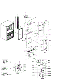 Fridge Door Lt parts for Samsung Refrigerator RF24FSEDBSR/AA-09 from AppliancePartsPros.com