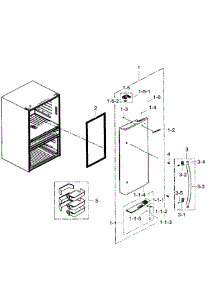 Fridge Door Rt parts for Samsung Refrigerator RF24FSEDBSR/AA-09 from AppliancePartsPros.com
