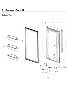 Freezer Door R parts for Samsung Refrigerator RF22K9581SG/AA-02 from AppliancePartsPros.com