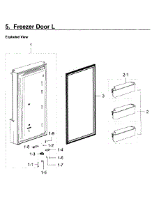 Freezer Door L parts for Samsung Refrigerator RF22K9581SG/AA-02 from AppliancePartsPros.com
